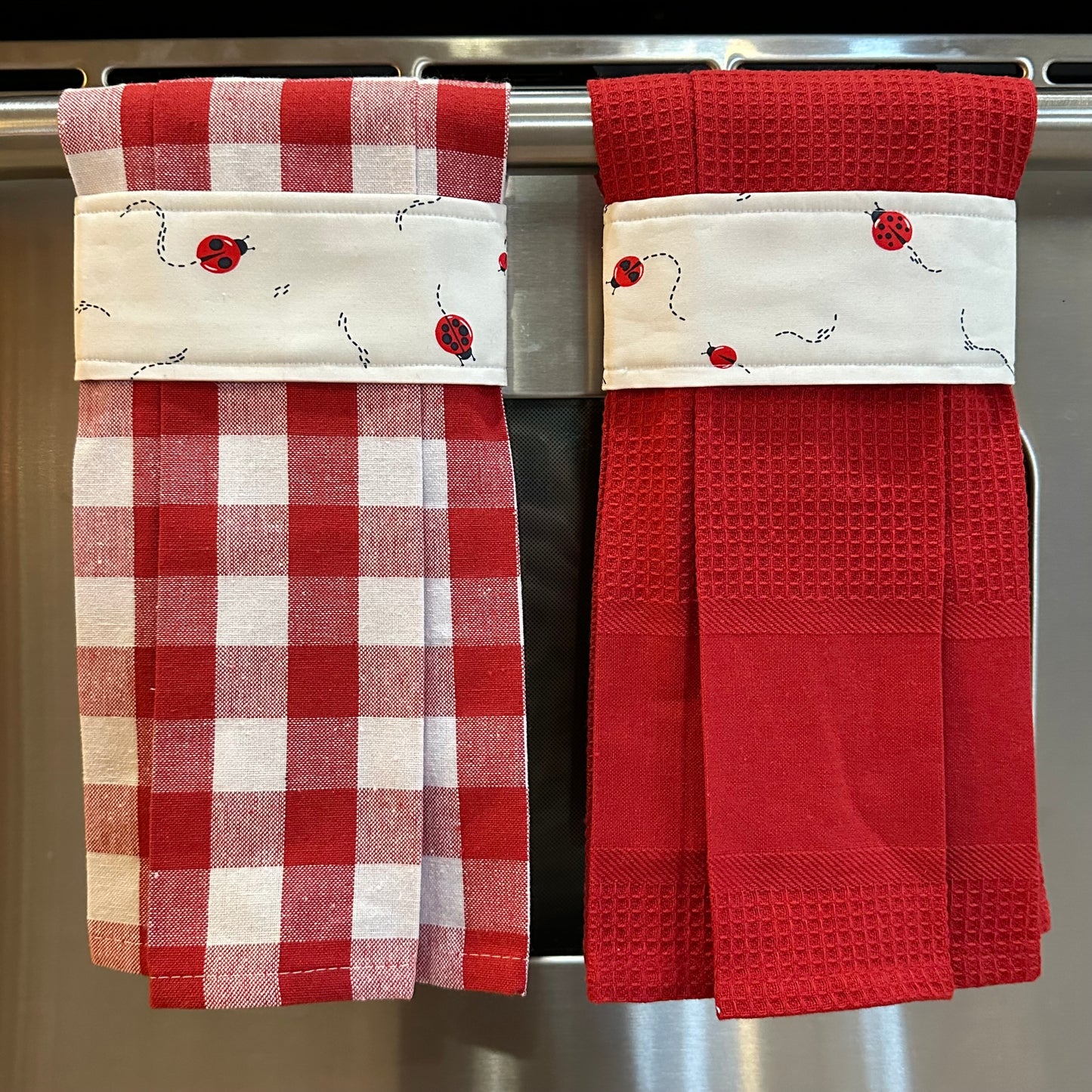 Hanging tea towel - lady bug